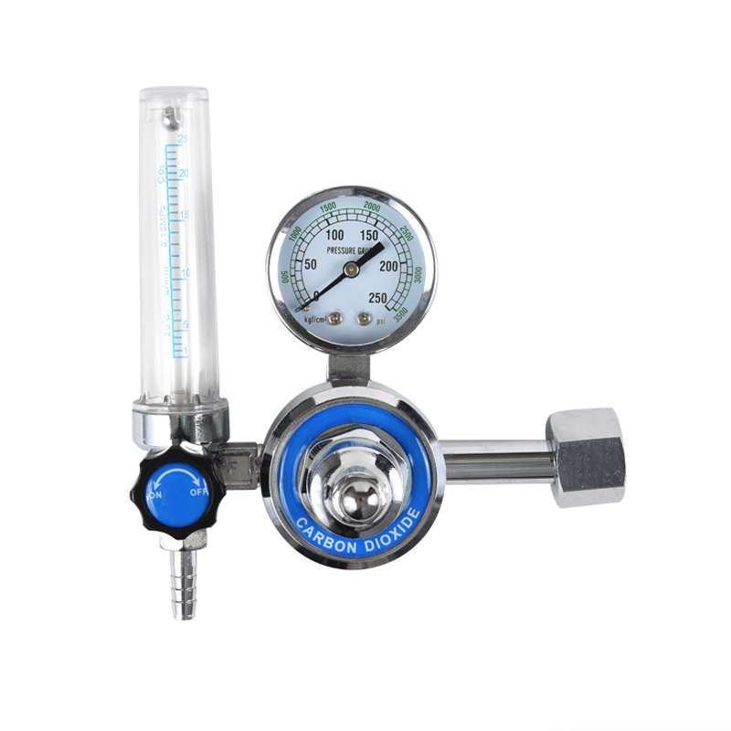 Non Calefacta Carbon Dioxide CO2 Regulator Full aes Gas Regulator cum flowmeter